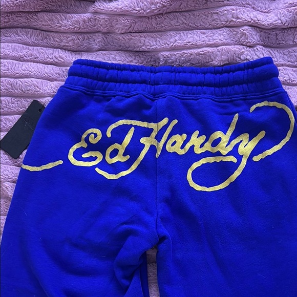 🩵WMNS • NWT🏷️ Ed Hardy Blue Sweat Pants!🩵 - Picture 2 of 8